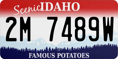 ID license plate 2M7489W