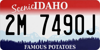 ID license plate 2M7490J