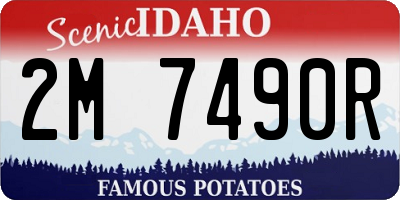 ID license plate 2M7490R
