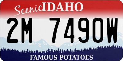 ID license plate 2M7490W