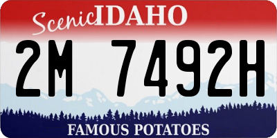 ID license plate 2M7492H