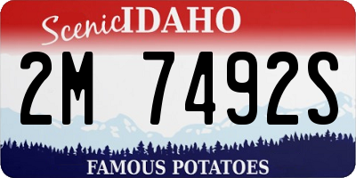 ID license plate 2M7492S