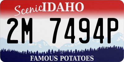 ID license plate 2M7494P