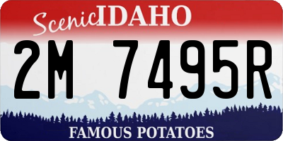 ID license plate 2M7495R