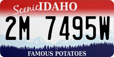 ID license plate 2M7495W
