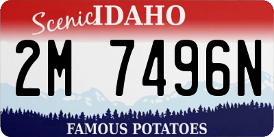 ID license plate 2M7496N