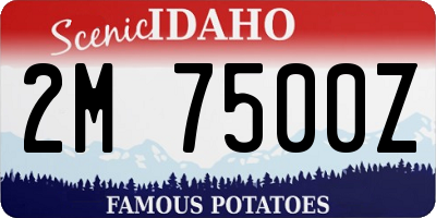 ID license plate 2M7500Z