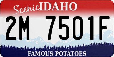 ID license plate 2M7501F
