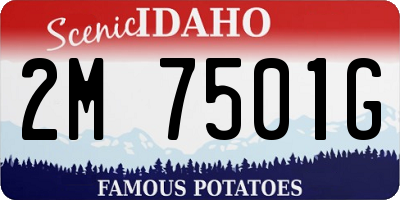 ID license plate 2M7501G