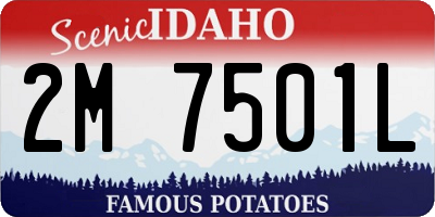 ID license plate 2M7501L