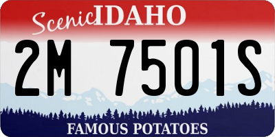 ID license plate 2M7501S