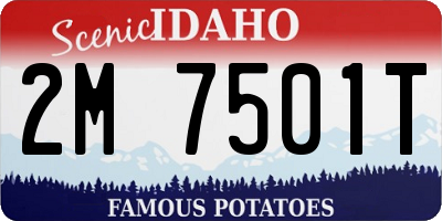 ID license plate 2M7501T