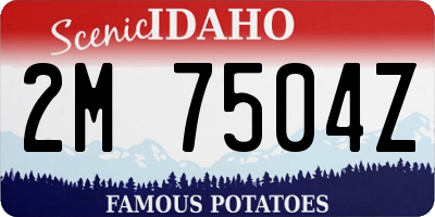 ID license plate 2M7504Z