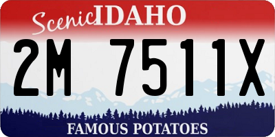 ID license plate 2M7511X