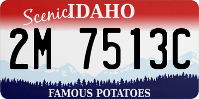 ID license plate 2M7513C