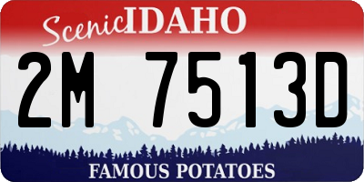 ID license plate 2M7513D