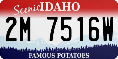 ID license plate 2M7516W