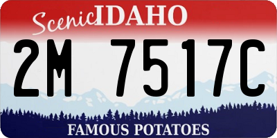 ID license plate 2M7517C