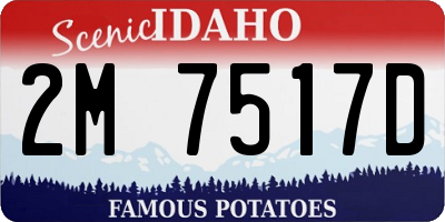 ID license plate 2M7517D