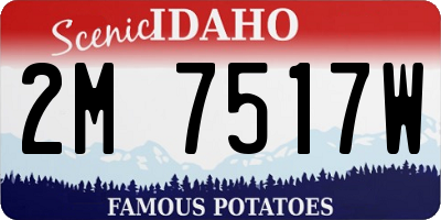 ID license plate 2M7517W