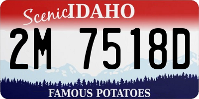 ID license plate 2M7518D