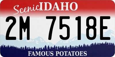 ID license plate 2M7518E