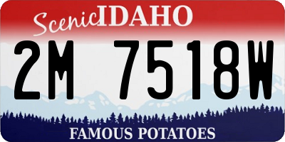 ID license plate 2M7518W