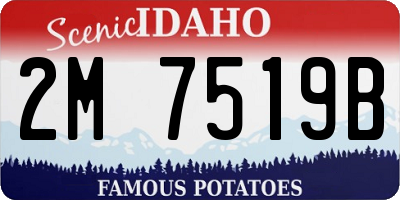 ID license plate 2M7519B