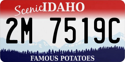 ID license plate 2M7519C