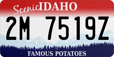 ID license plate 2M7519Z