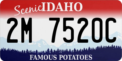 ID license plate 2M7520C