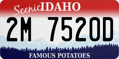 ID license plate 2M7520D