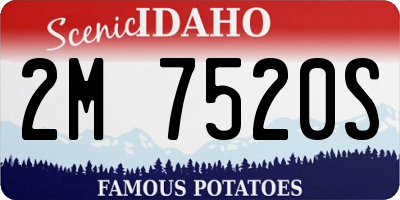 ID license plate 2M7520S