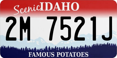 ID license plate 2M7521J