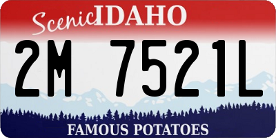 ID license plate 2M7521L