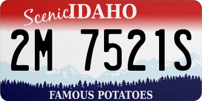 ID license plate 2M7521S