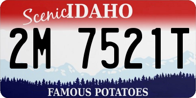 ID license plate 2M7521T