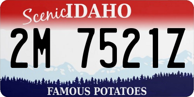 ID license plate 2M7521Z