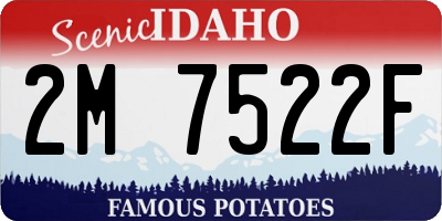 ID license plate 2M7522F