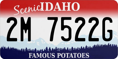 ID license plate 2M7522G