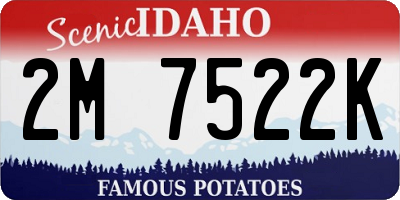 ID license plate 2M7522K