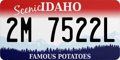 ID license plate 2M7522L