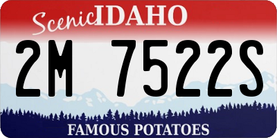 ID license plate 2M7522S