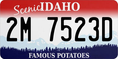 ID license plate 2M7523D