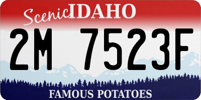 ID license plate 2M7523F