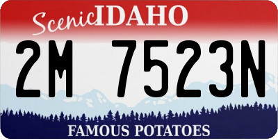 ID license plate 2M7523N