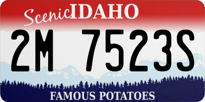 ID license plate 2M7523S