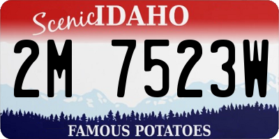 ID license plate 2M7523W