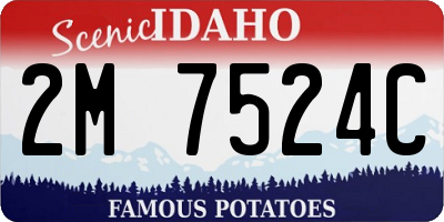 ID license plate 2M7524C