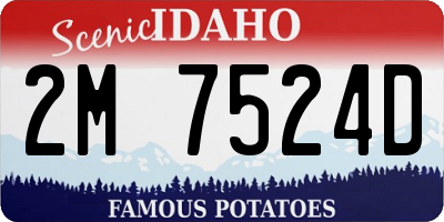 ID license plate 2M7524D